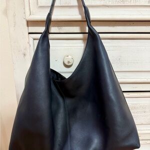 Steve Madden Black Slouchy Leather Shoulder Bag